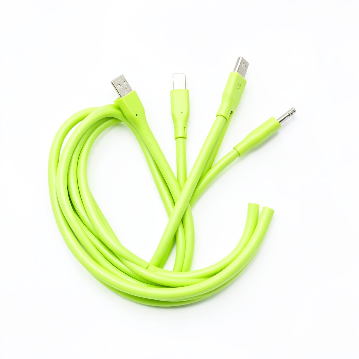 3-in-1 Multi-Head Charging Cable — 1.2m